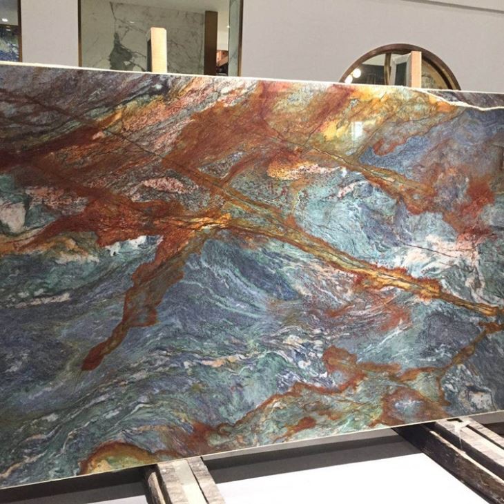 Blue And Gold Van Gogh Granite Slab